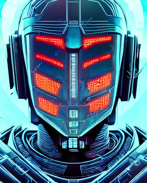 Image similar to cyberknight, character portrait, portrait, concept art, intricate details, highly detailed, sci - fi poster, cyberpunk art, in the style of looney tunes