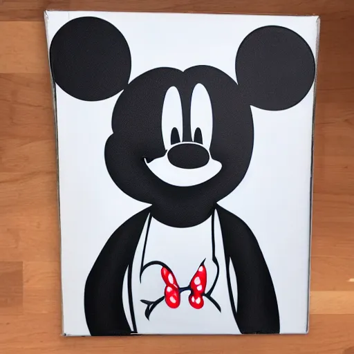 Prompt: Mickey airbrush gangster