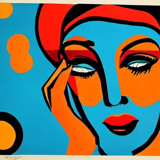 Image similar to emotionally evocative 1 9 6 0 s pop art silhouette of a desperate woman beckoning, simple shapes and bold colors