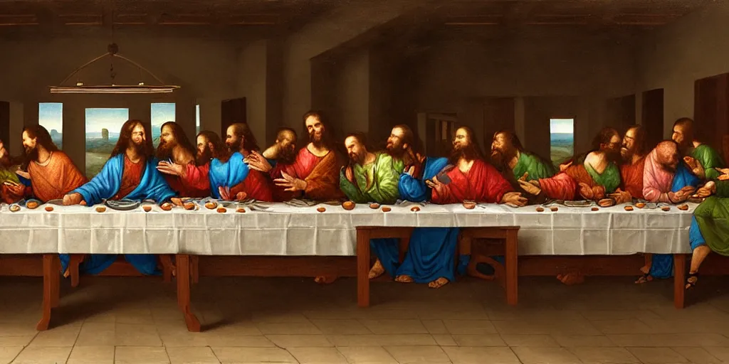 Prompt: the last supper, cinematic feeling, joseph zbukvic