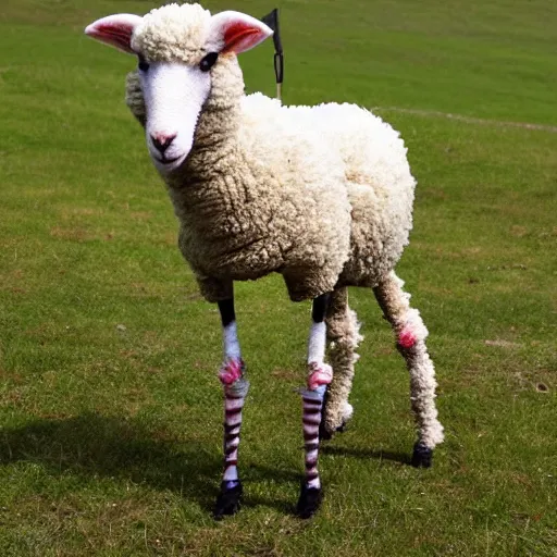 Image similar to stilt walking sheep