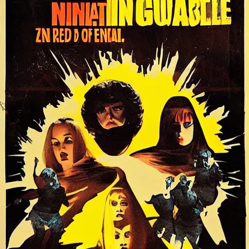 Image similar to Giallo movie poster for the end of humanity