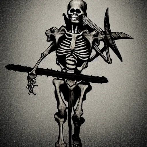 Prompt: Skeleton Warrior