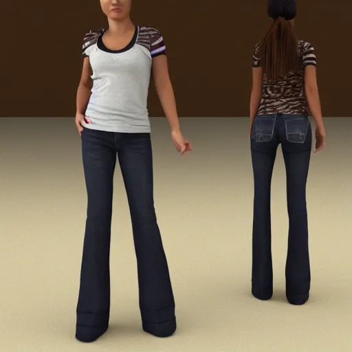 Image similar to 3D model anthro female Lynx Casual