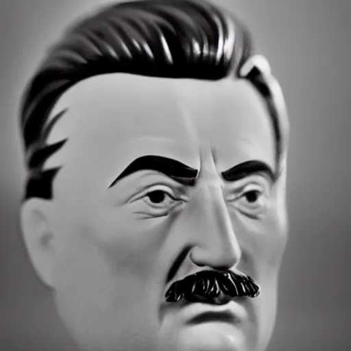 Prompt: plastic figurine of Stalin, close angle, photo