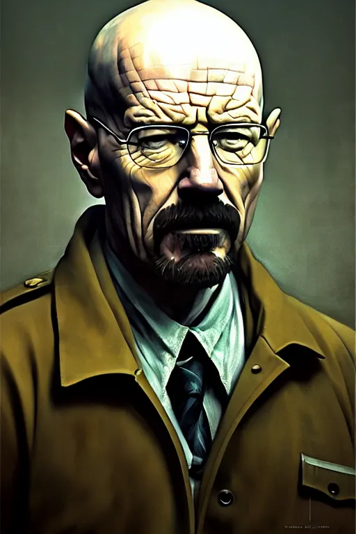 Prompt: baroque oil painting of key visual portrait concept art of walter white in battlefield 1, brutalist, dark fantasy, rule of thirds golden ratio, fake detail, trending pixiv fanbox, acrylic palette knife, style of makoto shinkai studio ghibli genshin impact jamie wyeth james gilleard greg rutkowski chiho aoshima