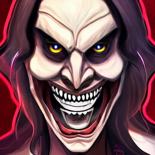 Image similar to Evil Matt Mercer, diabolical laugh, digital painting, 8k