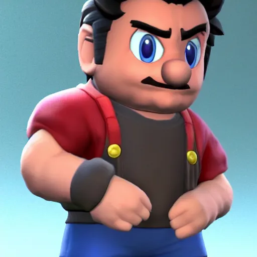 Image similar to peter falk as a character in super smash bros. ultimate, 3 d render, official render