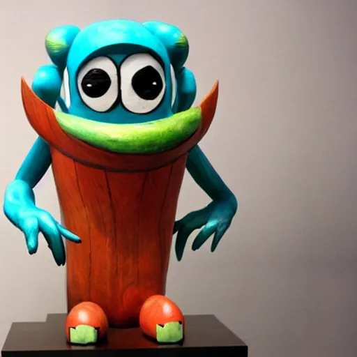 Image similar to cartoon monster sculpture toy on display