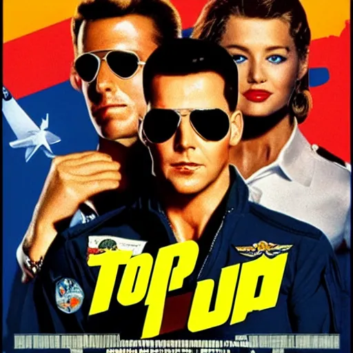 Image similar to movie poster for top gun, hungarian movie poster style