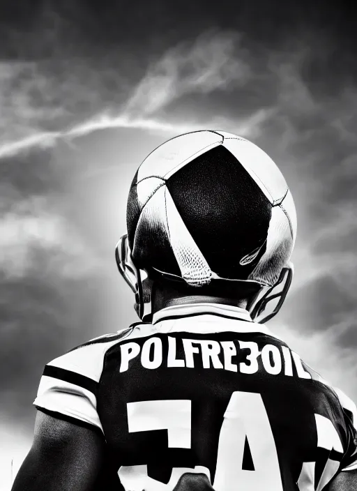 Image similar to football black and white portrait white sky in background
