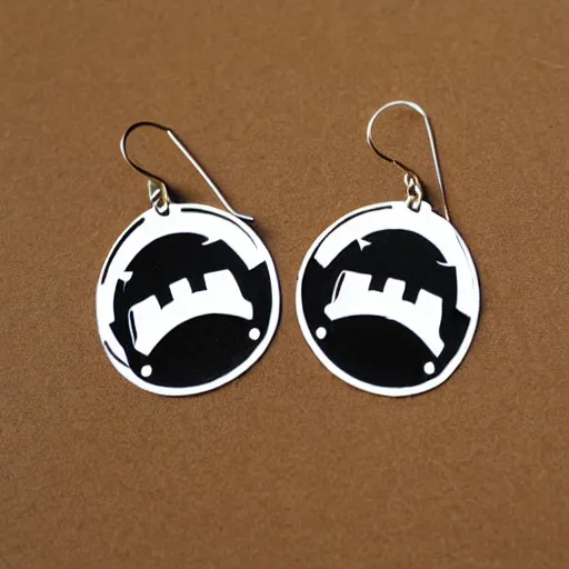 Image similar to segmented 2d laser cut earrings, star wars rebel logo