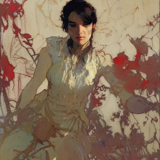 Image similar to joyful anarchist, intricate, elegant, highly detailed, greg manchess, mucha, liepke, ruan jia, jeffrey catherine jones, ridley scott