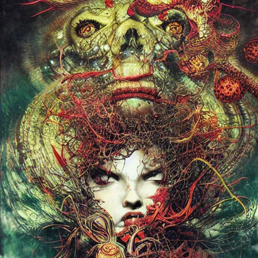 Prompt: rap snitch kanishes, knight of rap, grass field by ayami kojima, amano, karol bak, greg hildebrandt. rich deep colors. beksinski painting, part by adrian ghenie and gerhard richter. art by takato yamamoto. masterpiece