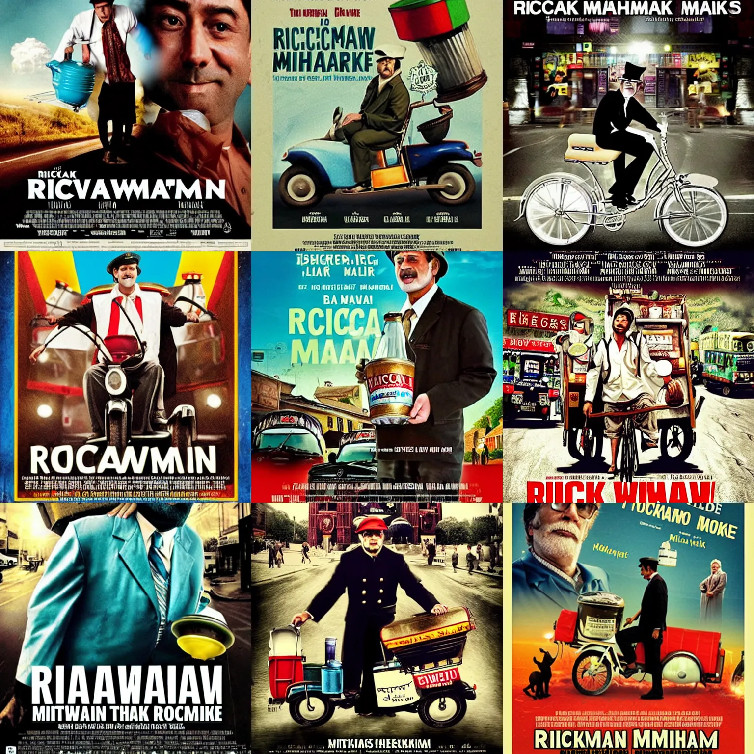 Prompt: Movie Poster for The Rickshaw Milkman Returns (2010)