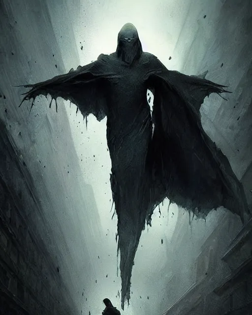 Image similar to photo. the movie is still the same. the dementor. ghost. dark colors. threatening. the stalker. frightening. trending on artstation. award - winning. artgem. greg rutkowski. beksinsky. extremely detailed. 4 thousand.