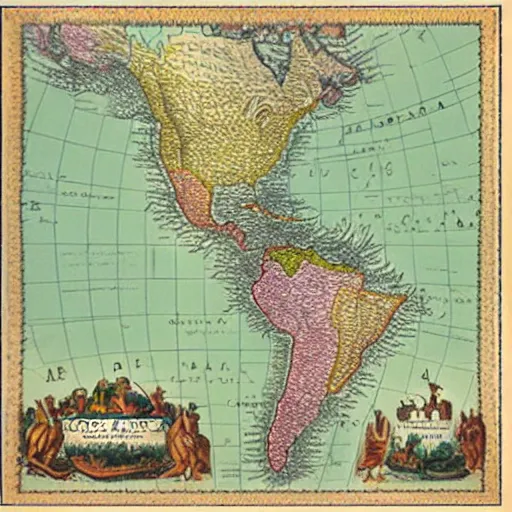 Prompt: a poho of south america map
