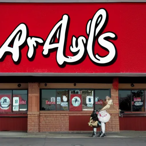 Image similar to arbys in hell