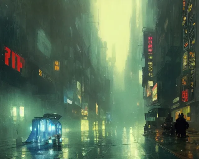 Image similar to 2 0 1 8 blade runner movie still man look at the cityscape from roof perfect face fine realistic face pretty face neon puffy jacket blue futuristic sci - fi elegant by denis villeneuve tom anders zorn hans dragan bibin thoma greg rutkowski ismail inceoglu illustrated sand storm alphonse mucha