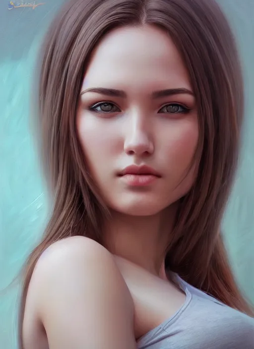 Image similar to photo of a gorgeous young woman in the style of stefan kostic, realistic, sharp focus, 8k high definition, insanely detailed, intricate, elegant, art by stanley lau and artgerm