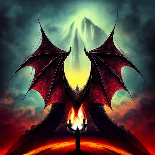 Prompt: dragon album art, poster, cover art, epic, dramatic