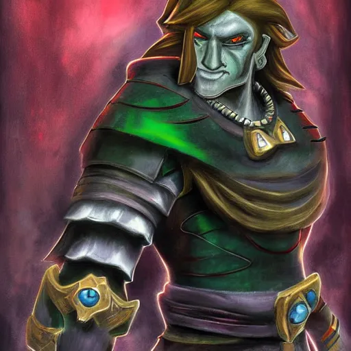 Prompt: brutal art about ganondorf