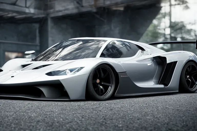 Image similar to photo wallpaper sport car gran turismo 7 forza horizon need for speed fast and furious 5 unreal engine supercar hypercar game concept car octane render, 4 khd 2 0 2 2 3 d cgi rtx style chrome reflexion global illumination ray tracing hdr arstation pixar and disney unreal