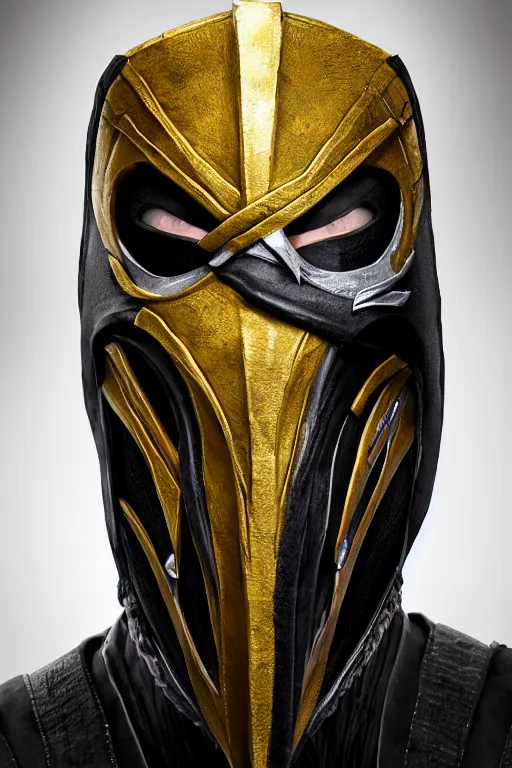 Image similar to Mortal Kombat half mask product photography