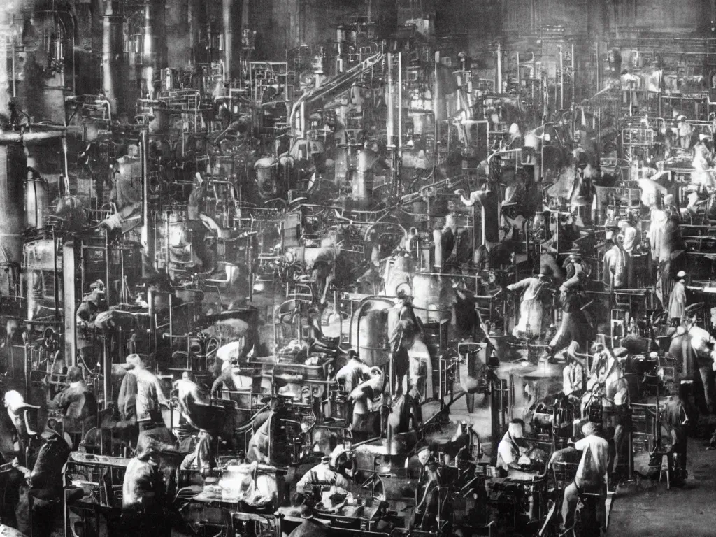 Prompt: industrial revolution people