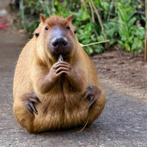 Image similar to Capybara as Fidel Castro