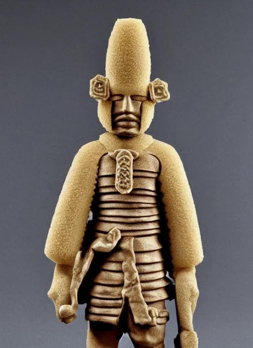 Image similar to sponge sculpture of a samurai