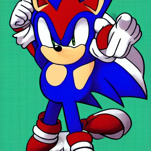 Image similar to very very very fat sonic the hedgehog