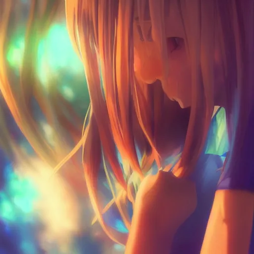 Image similar to photorealistic dramatic liquids anime people render, detailed face, colorful, atmosphere cinematic, by wlop, by ilyu kuvshinov, by makoto shinkai, soft shadows, concept art, super detailed, octane render, vfx, houdini, 8 k, super realistic, ufotable studio art style, global illumination, trending in pixiv, dramatic color