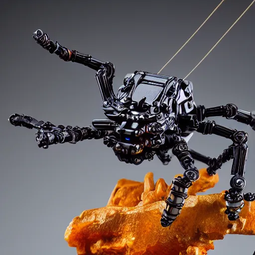 Image similar to a spider bionicle, studio photograph, studio lighting, very detailed, 4 k