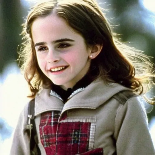 Image similar to “A still of child actor Emma Watson as Maizy Russell in the film Uncle Buck, high definition”