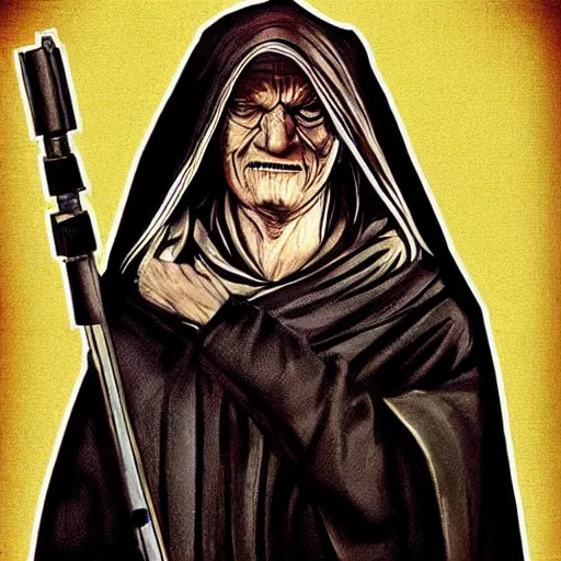 Prompt: “ palpatine as a stereotypical gamer neckbeard ”