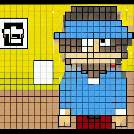 Image similar to breaking bad Nintendo game, 8bit
