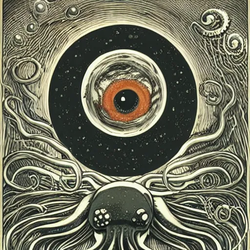 enormous eldritch horror covered in eyes, tentacles, | Stable Diffusion ...