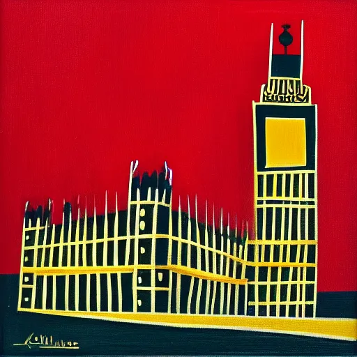 Prompt: Constructivism painting of Big Ben