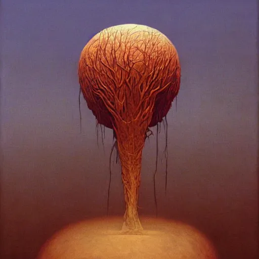 Image similar to Joe Biden. Regret. Zdzisław Beksiński