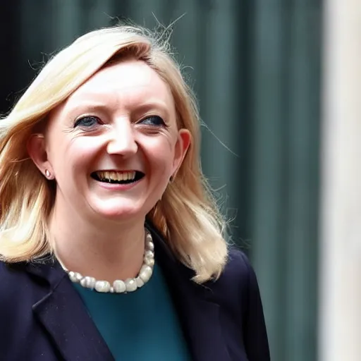 Prompt: Liz Truss becoming Prime Minister, news photography