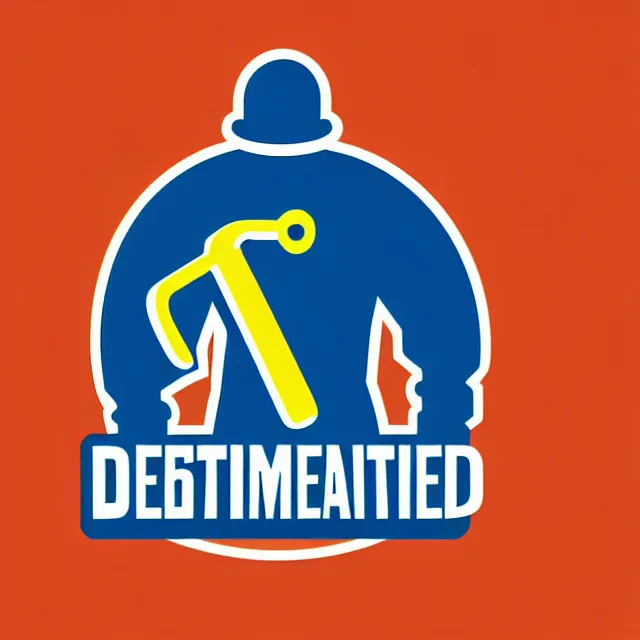 Prompt: determined janitor vector logo, professional sports style, flat colours, bright colours, SVG, professional, sharp edges