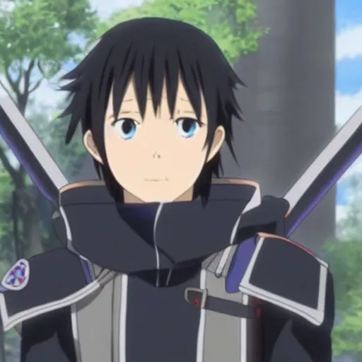 Image similar to Teen Sasuke in Sword Art Online Movie Adaptation