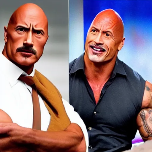 Image similar to Dr Phil as Dwayne Johnson