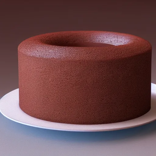 Image similar to chocolate cake shape like bunny, octane render, tasty, 8 k,