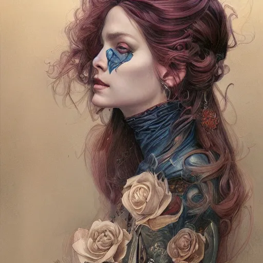 Image similar to a portrait in the style of anna dittmann and donato giancola and charles dulac.