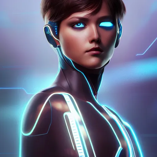 Image similar to ultra realistic illustration, tron legacy quorra anime, intricate, elegant, highly detailed, digital painting, artstation, concept art, smooth, sharp focus, illustration, art by artgerm and greg rutkowski and alphonse mucha and wlop