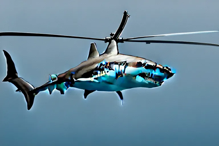 Image similar to a shark helicopter