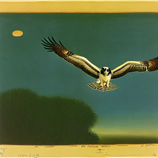 Image similar to An osprey by Henri Rousseau.