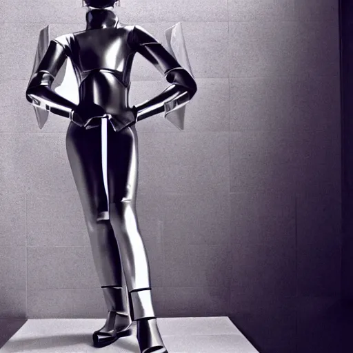 Image similar to a paladin wearing issey miyake armor in a bathroom, portrait, fashion photography, by mario testino, davide sorrenti, jemal shabazz